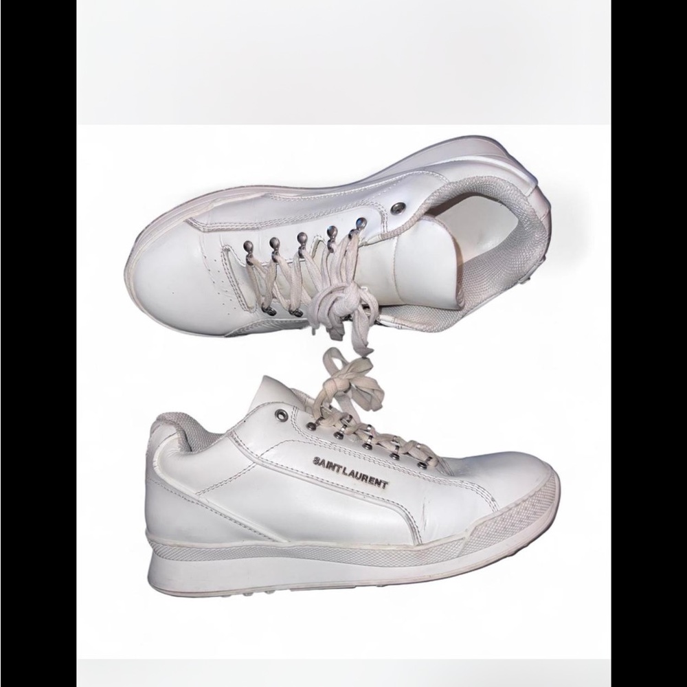 Saint Laurent Classic White Leather Sneakers